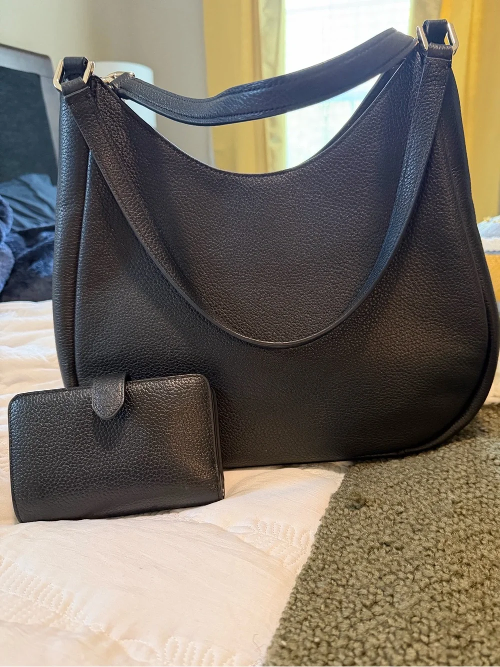 Kayla Large Triple Compartment Shoulder Bag with Matching Wallet